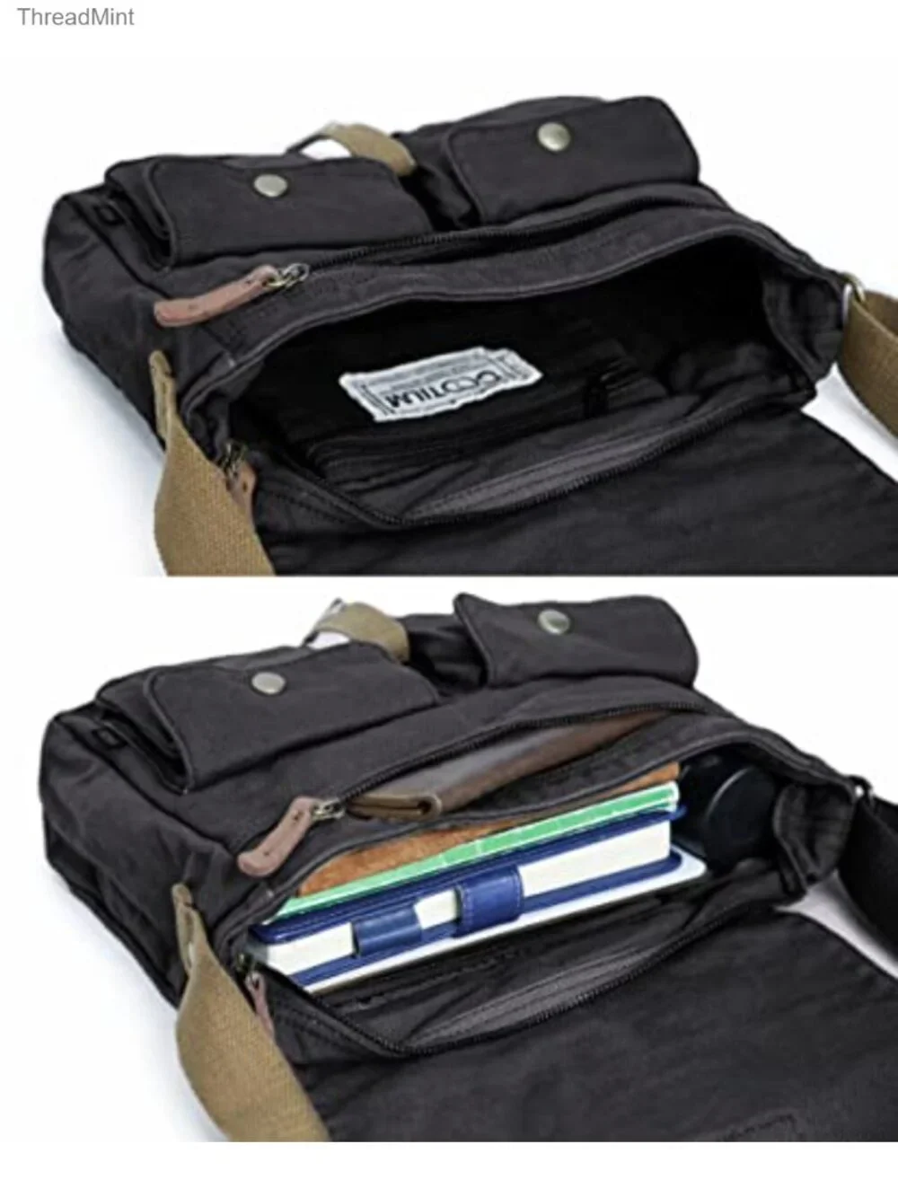 Vintage Canvas Messenger Bag Crossbody Shoulder Military Satchel